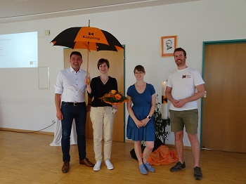 Foto von der Ehrung von Heike Tschauner